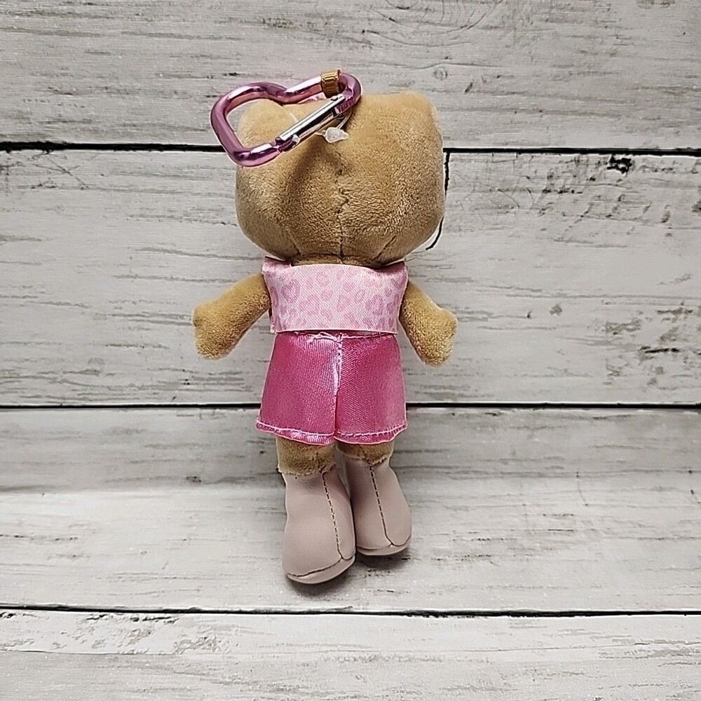 Hello Kitty 90s Style Pink Leopard Pattern Plush | Keychain/Bag Charm Mascot - Picture 4 of 12